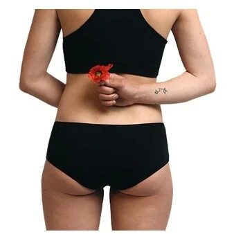 Shorty menstruel – Nina – Flux moyens – Noir