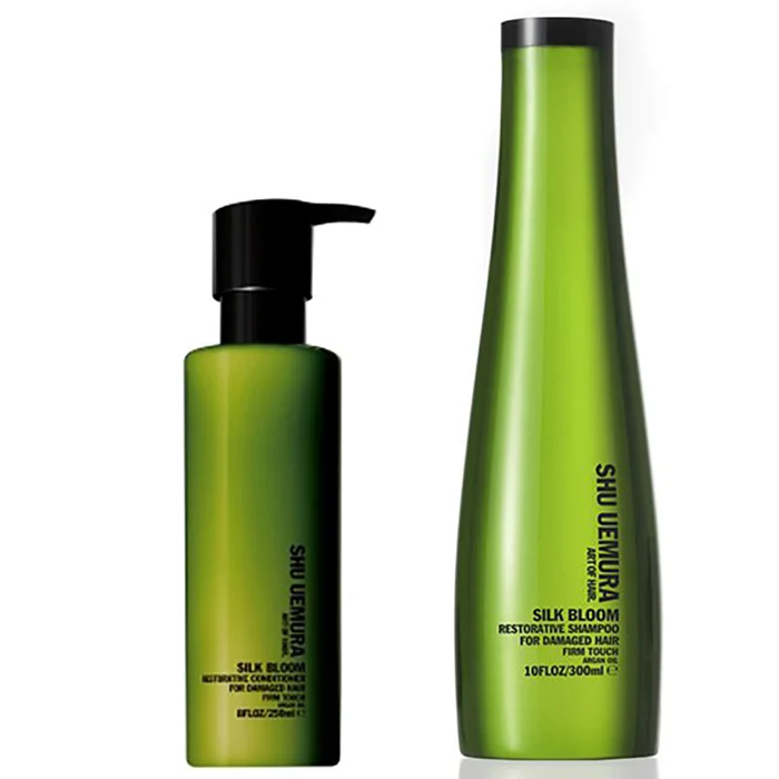 Shu Uemura Art of Hair Silk Bloom duo réparateur – shampooing (300ml) et après-shampooing (250ml)