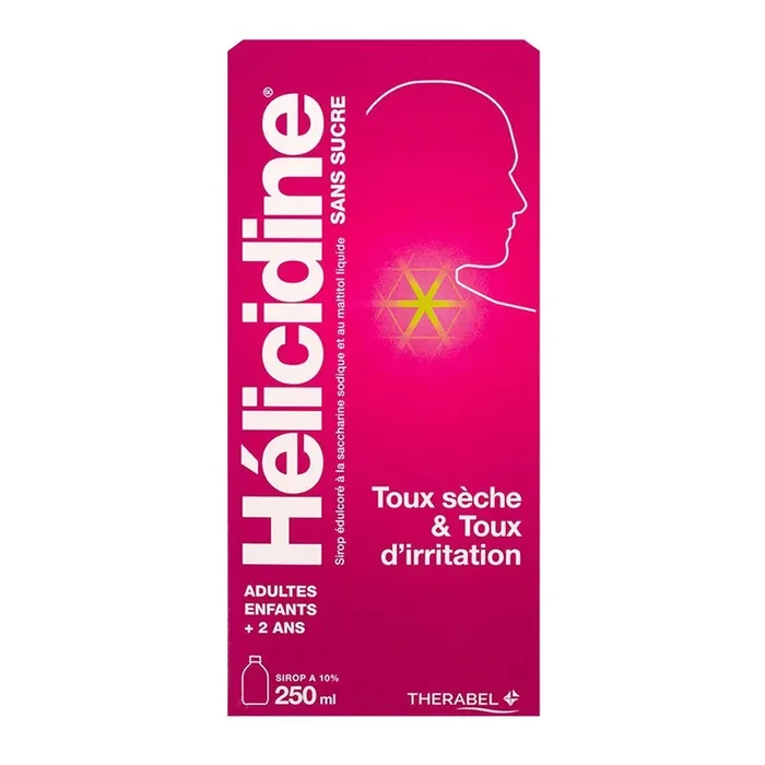 Sirop Helicidine 10% sans sucre – Toux Irritation – Flacon 250ml