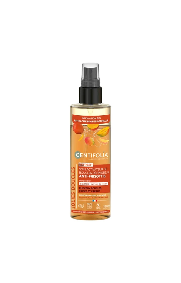 Soin anti-frisottis bio – Mangue – Cheveux bouclés, frisés ou crépus – 200 ml