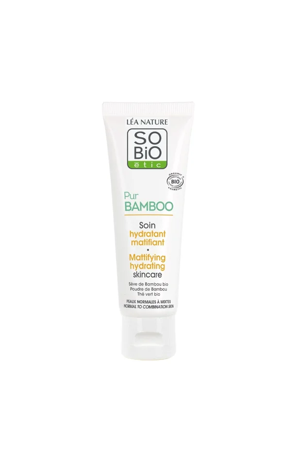 Soin hydratant & matifiant bio – Pur Bamboo – Peaux normales à mixtes