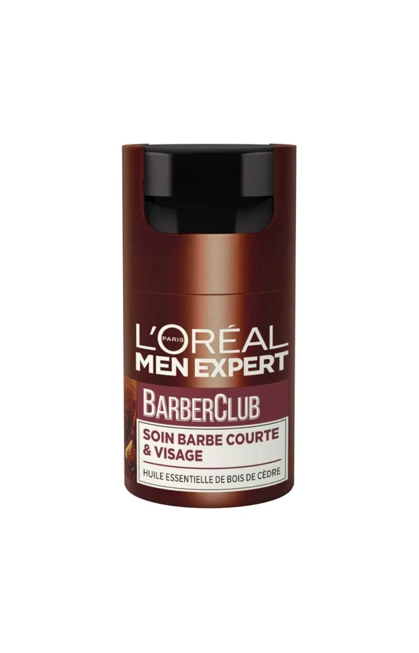 Soin hydratant – Men Expert Barber Club – Bois de cèdre – Barbe courte & visage – Homme – 50 ml