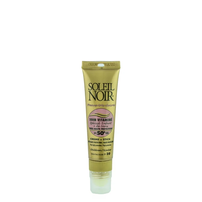 Soin Vitaminé Crème SPF50+ + Stick SPF30 – Peaux Très Claires Enfants 20 ml + 2 g