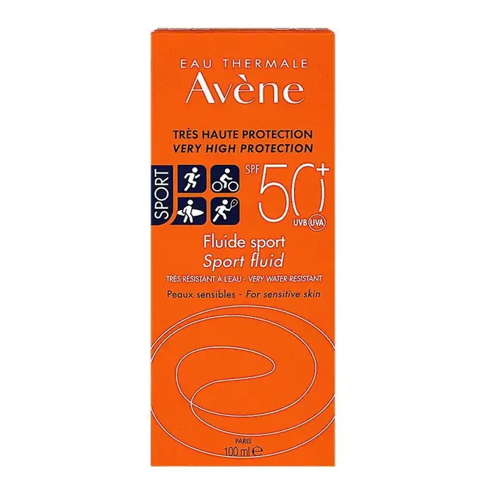 Solaire – Fluide Sport 100ml – SPF50+ – Très résistant à l‘eau – Peaux sensibles