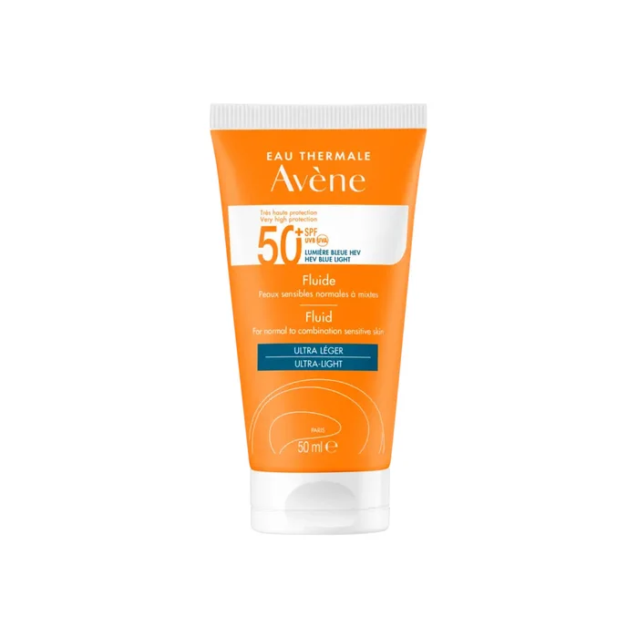 Solaire – Fluide Visage SPF50+ Peaux Sensibles Normales à Mixtes, 50ml