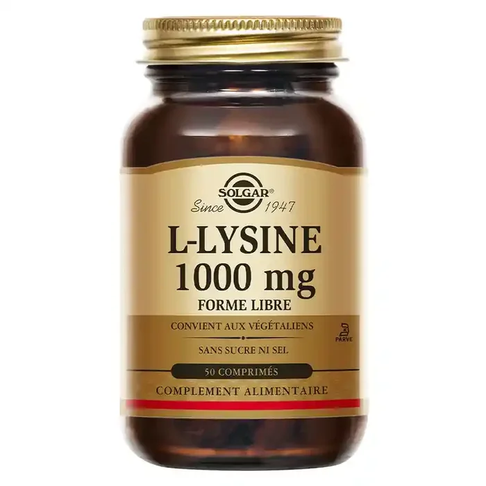 Solgar L-Lysine 1000mg 50 comprimés