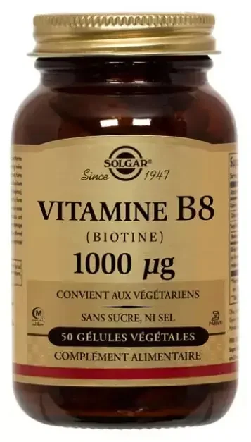 Solgar Vitamine B8 (Biotine) 1000 µg 50 gélules Végétales
