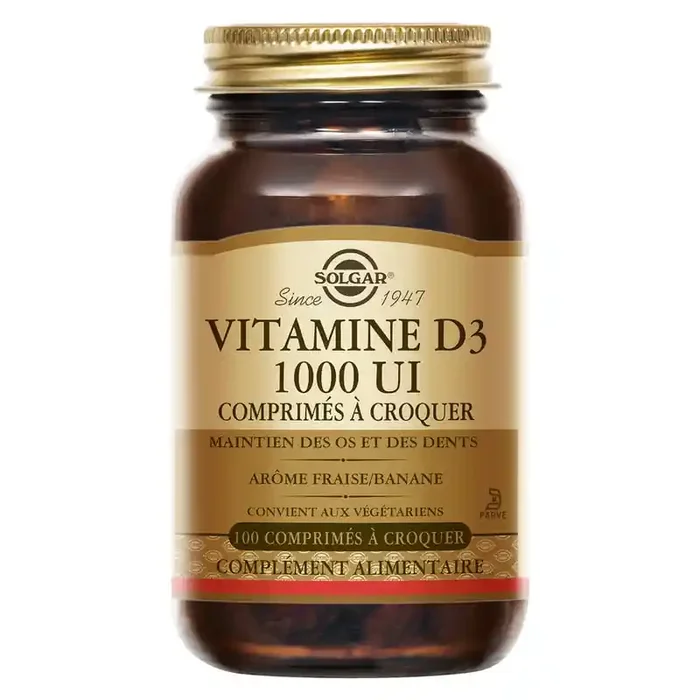 Solgar Vitamine D3 1000 UI 100 gélules