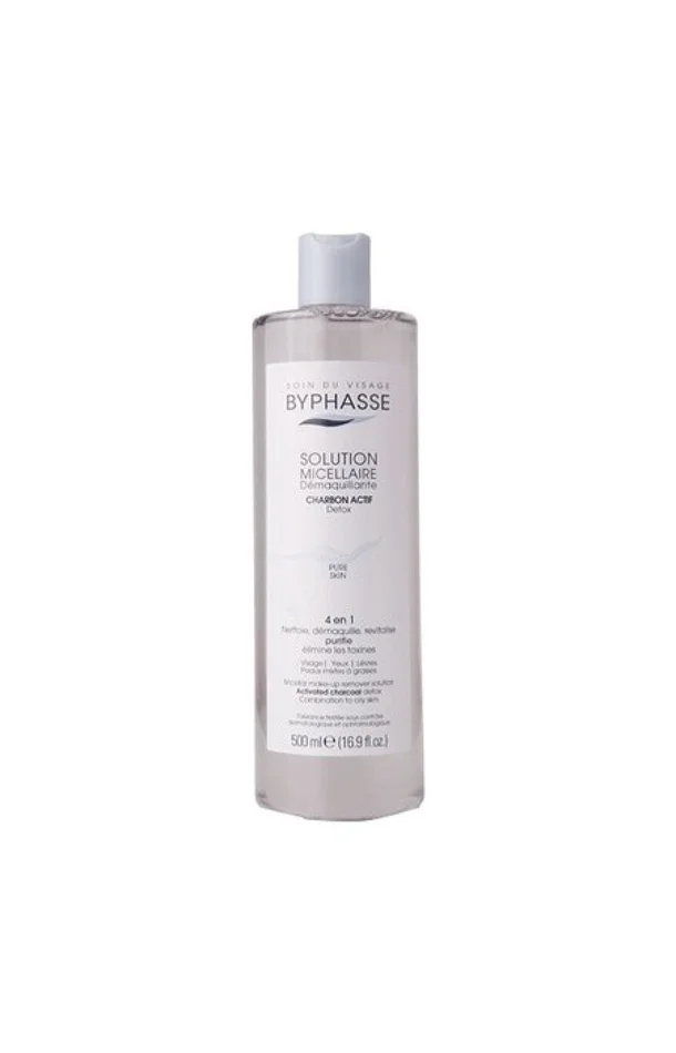 Solution micellaire démaquillante naturelle – Charbon actif – Peaux mixtes à grasses – 500 ml