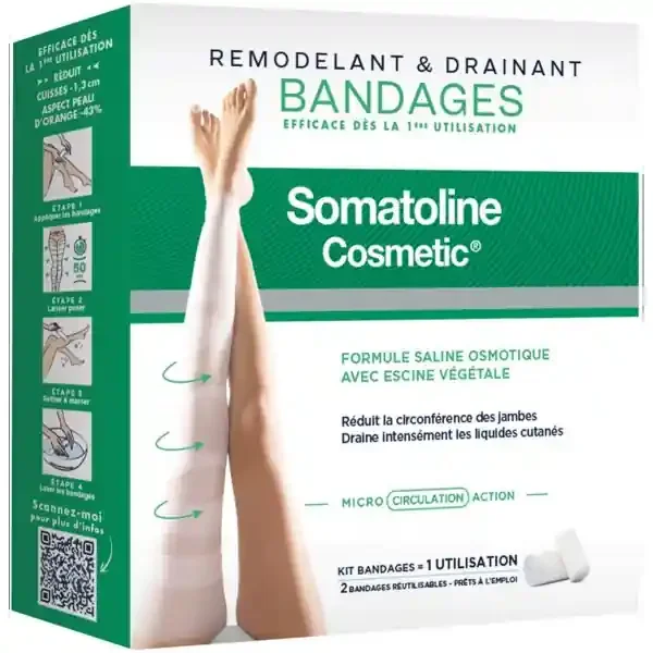 Somatoline Cosmectic Bandages Remodelants Drainants x 2