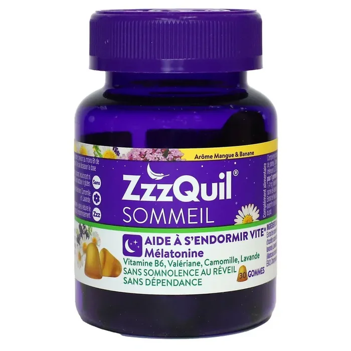 Sommeil aide endormissement mangue banane 30 gummies
