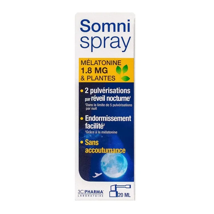 SomniSpray mélatonine 1,8mg et plantes 20ml