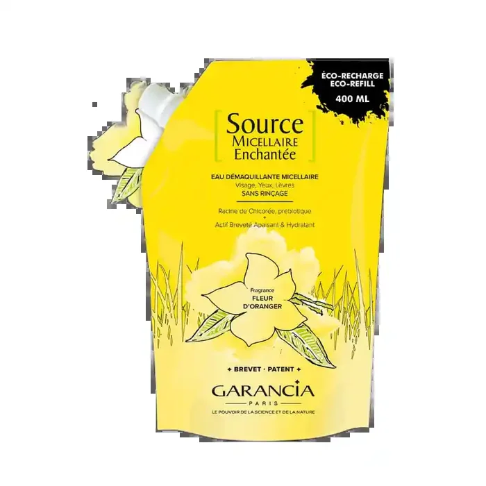 SOURCE MICELLAIRE ENCHANTEE FLEUR D‘ORANGER RECHARGE 400ML GARANCIA