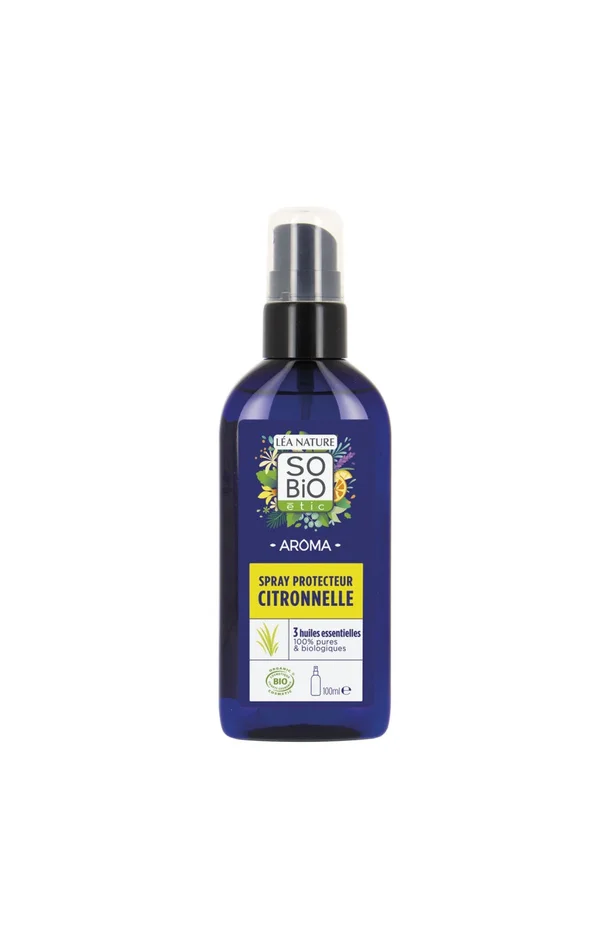 Spray bio protecteur – Anti-moustiques – Citronnelle & huiles essentielles – Corps – 100 ml