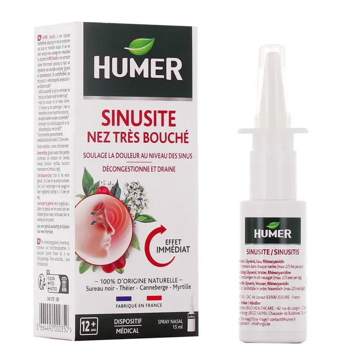 Spray nasal – Sinusite Nez très bouché – Flacon 15 ml