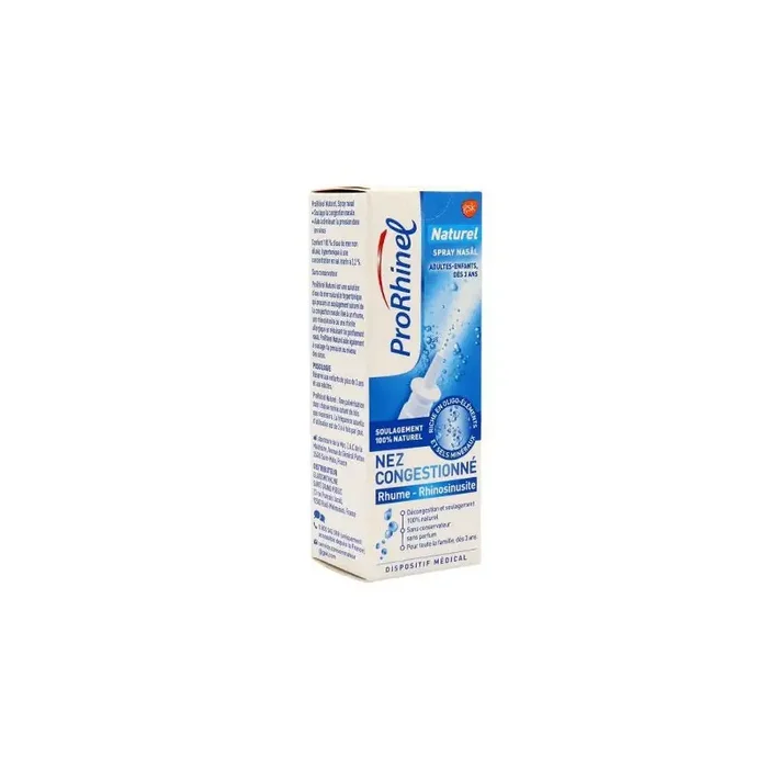 SPRAY NASAL NATUREL NEZ CONGESTIONNÉ ADULTES ENFANTS 20ML PRORHINEL
