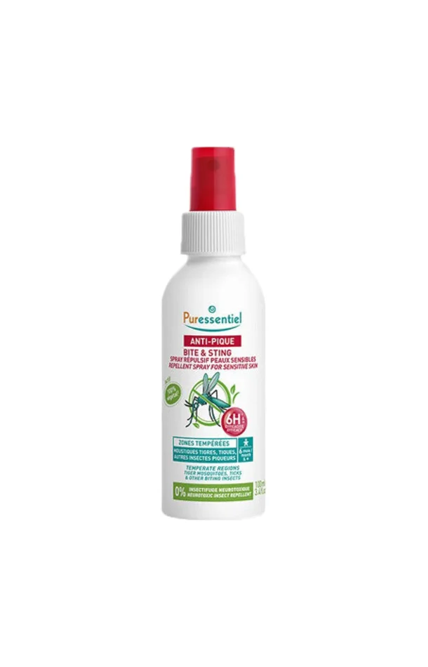 Spray répulsif anti-pique zone tempérées – Eucalyptus citronné – Famille – 100ml