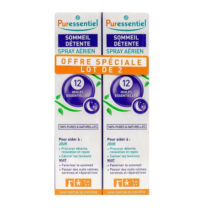 Spray sommeil détente 12 huiles essentielles 2x75ml