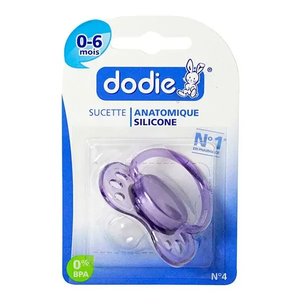 Sucette silicone 0-6 mois n°4 transparente