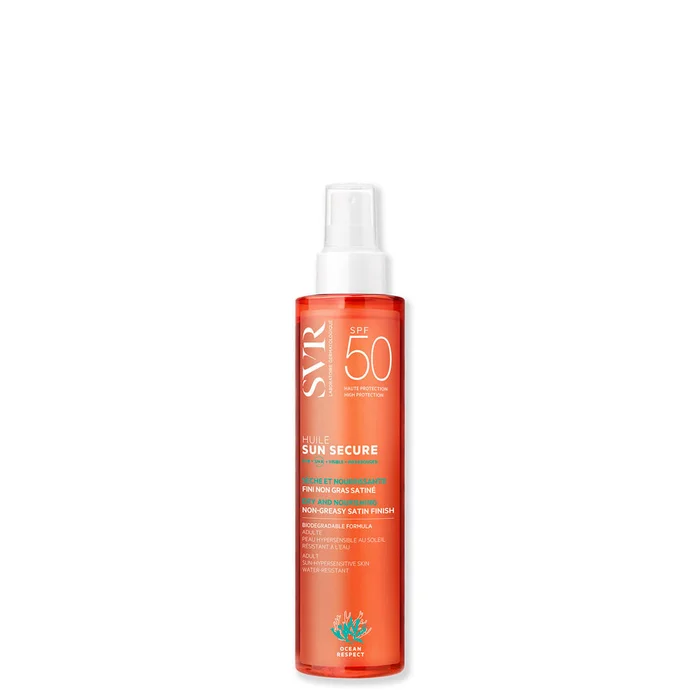 Sun Secure – Huile Biod&eacute;gradable S&egrave;che – Fini Satin&eacute; SPF50 200 ml