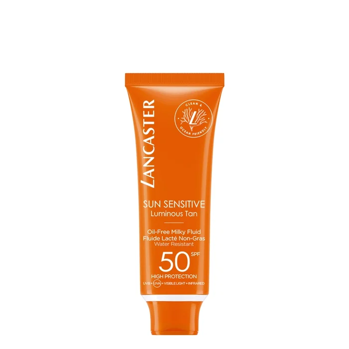 Sun Sensitive – Fluide Lacté Non-Gras Visage SPF50