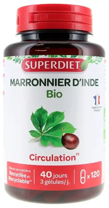 Superdiet Circulation Marronnier d‘Inde Bio 120 Gélules