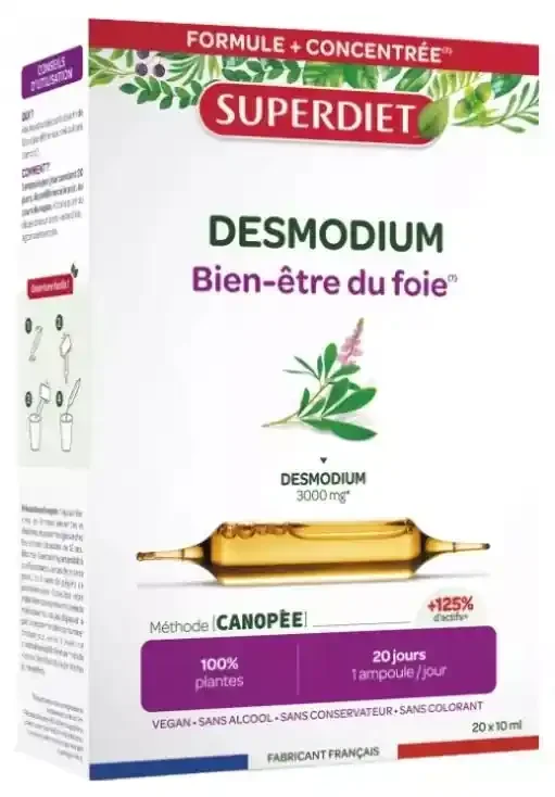 Superdiet Desmodium – 20 Ampoules de 15 ml