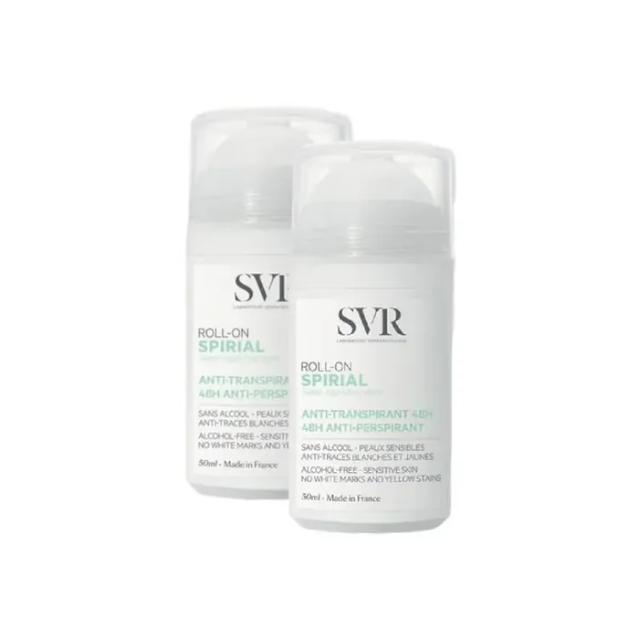 SVR Spirial roll-on deodorant anti-transpirant 48H lot de 2 x 50ml