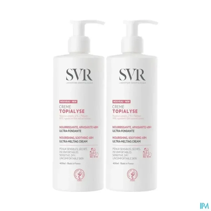 Svr topialyse crème nourrissante apaisante 48h 400ml x2