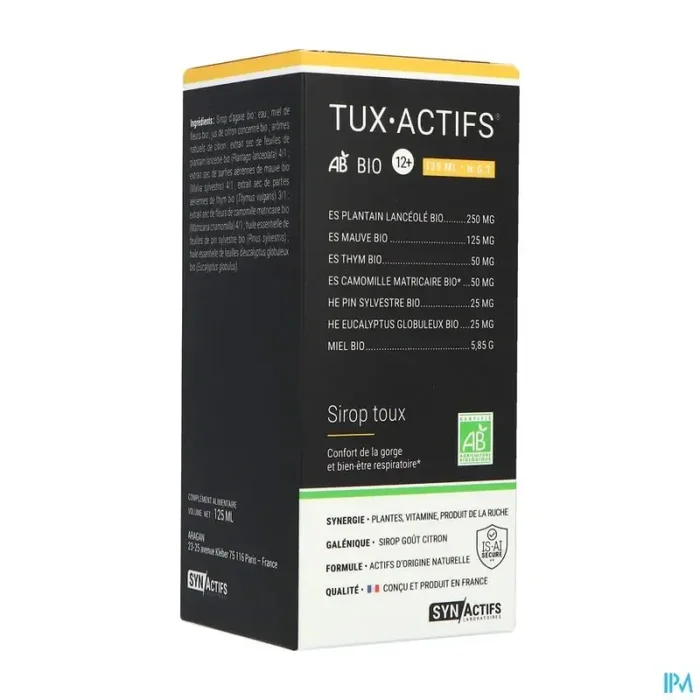 Synactifs tux actifs bio sirop 125ml