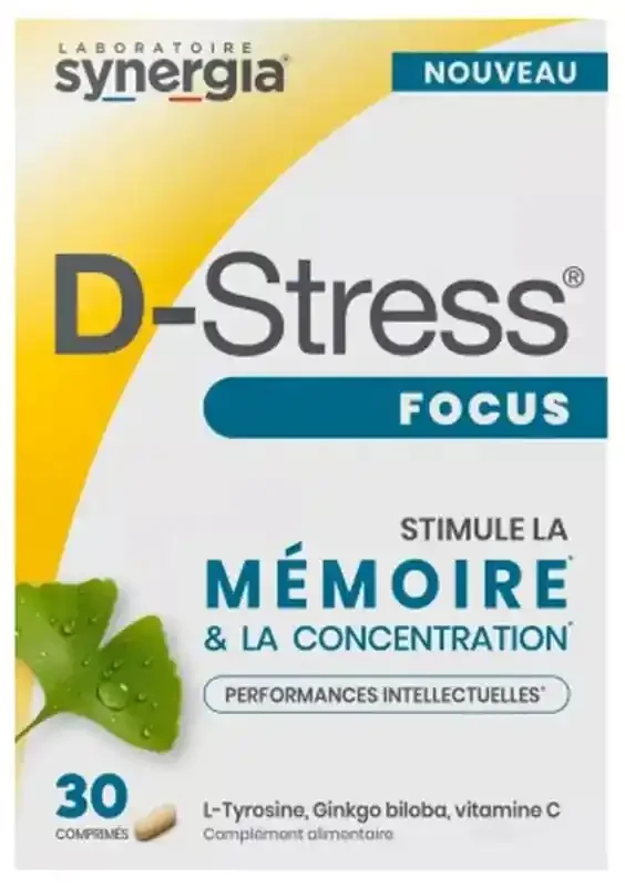 Synergia D-Stress Focus – Boîte de 30 Comprimés