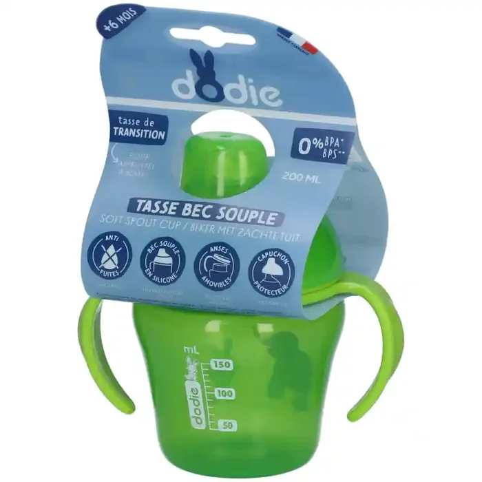 TASSE BEC SOUPLE + 6 MOIS 200ML DODIE