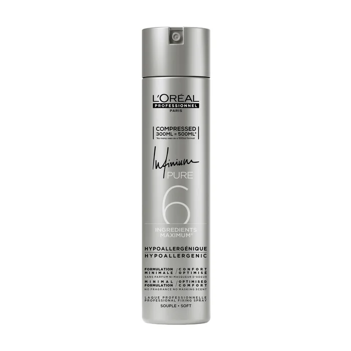 Tecni.art – Infinium Pure – Souple – Laque fixation souple et légère pour une brillance et un maintien naturel 300 ml
