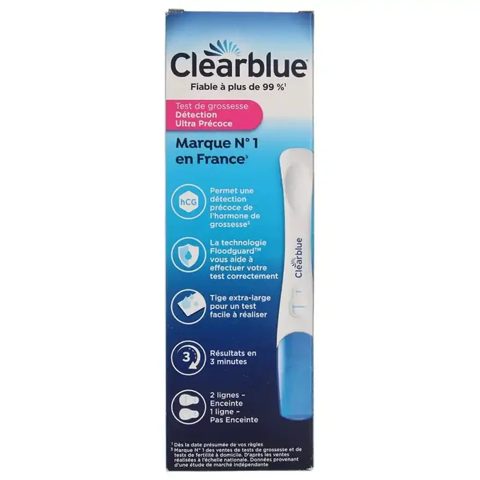 TEST DE GROSSESSE DETECTION ULTRA PRECOCE CLEARBLUE X1