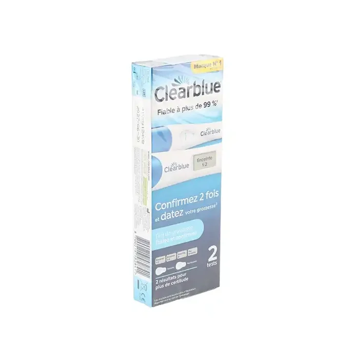 TESTS DE GROSSESSE CONFIRMATION et DATE de GROSSESSE X2 CLEARBLUE