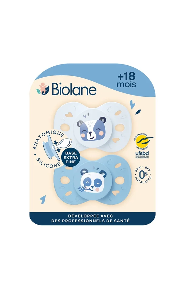 Tétines anatomiques – Animaux – 18 mois et plus – Bleu clair & foncé