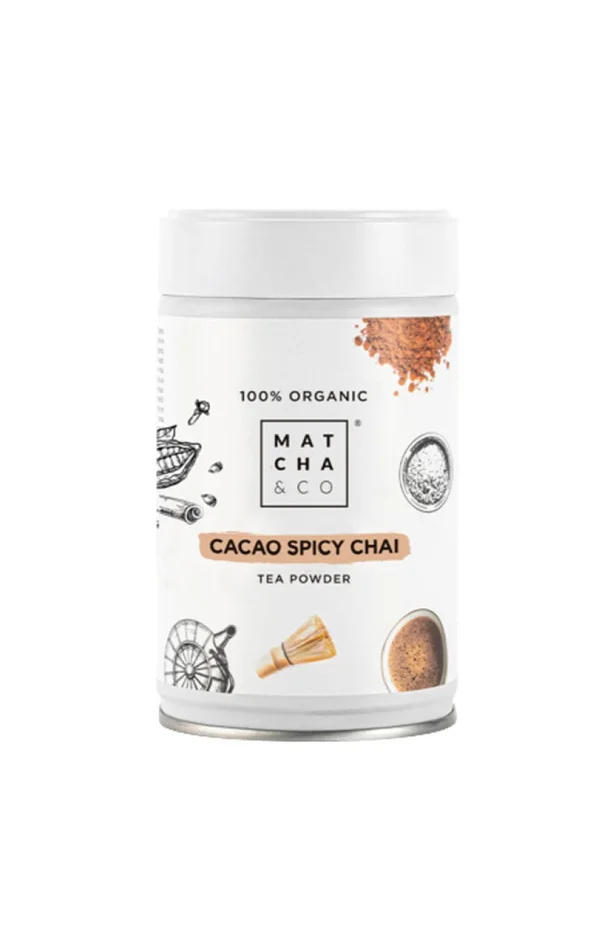 Thé noir en poudre bio – Cacao Spicy Chai – 80 g
