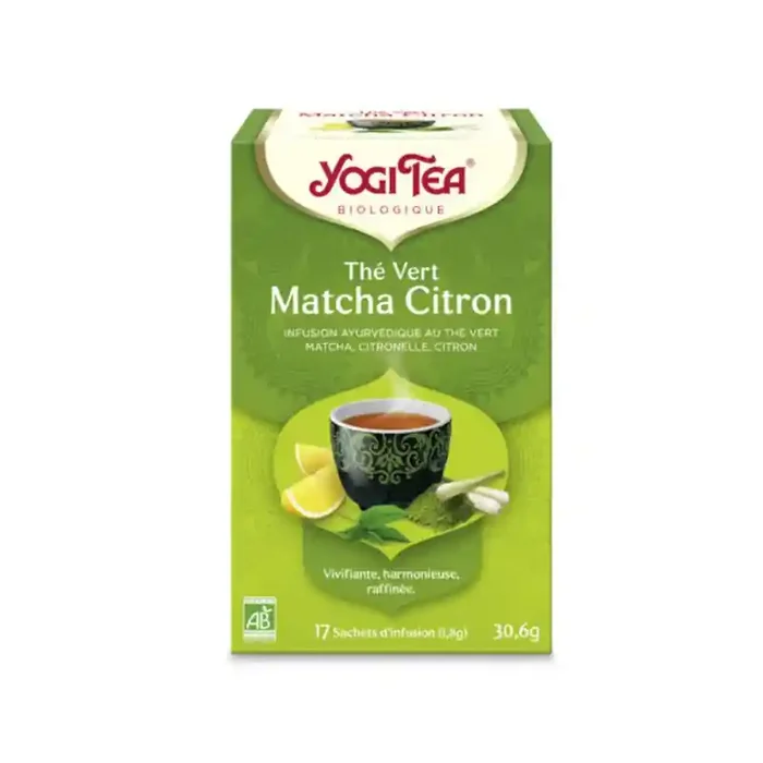 THE VERT MATCHA CITRON BIO 17 SACHETS YOGI TEA