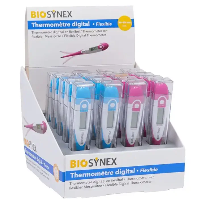 Thermomètre Exacto digital flexible 40 à 60 secondes – Biosynex – rose ou bleu
