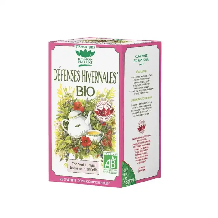 TISANE DEFENSES HIVERNALES BIO 20 sachets ROMON NATURE