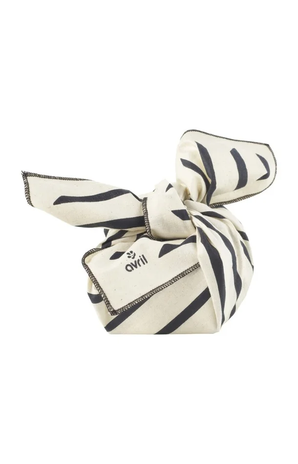 Tissu Furoshiki en coton bio – Zèbre – 52 x 52 cm