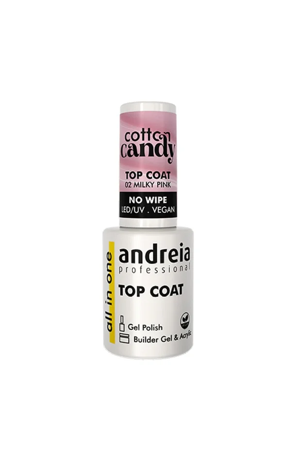 Top coat Cotton Candy – n°02 Milky Pink – All In One – 10,5 ml