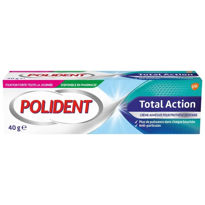 Total Action – Crème adhésive pour Appareils Dentaires – Total Action – 40g