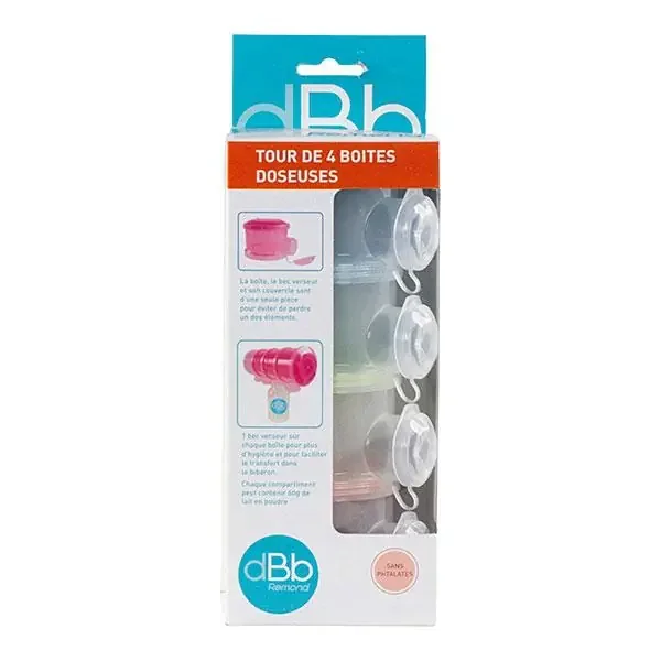 Tour de 4 boites doseuses contenance 60g