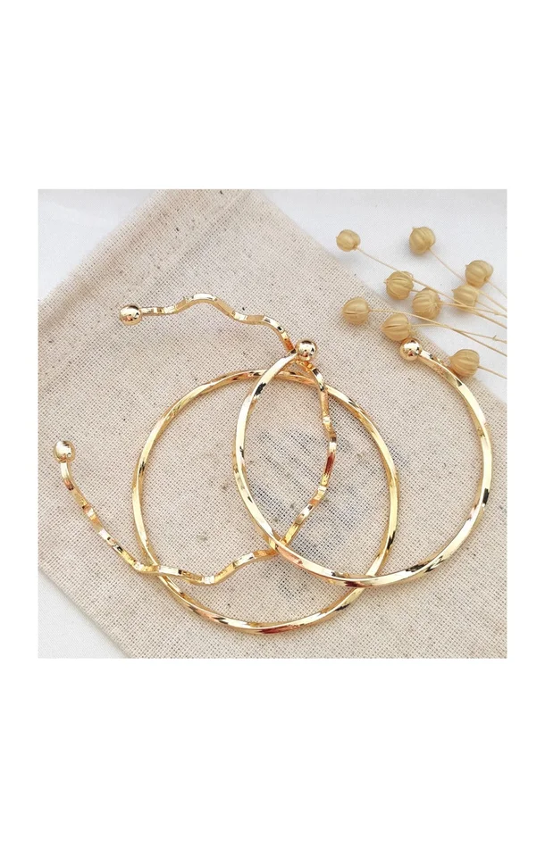 Trio de bracelets – Laiton plaqué or
