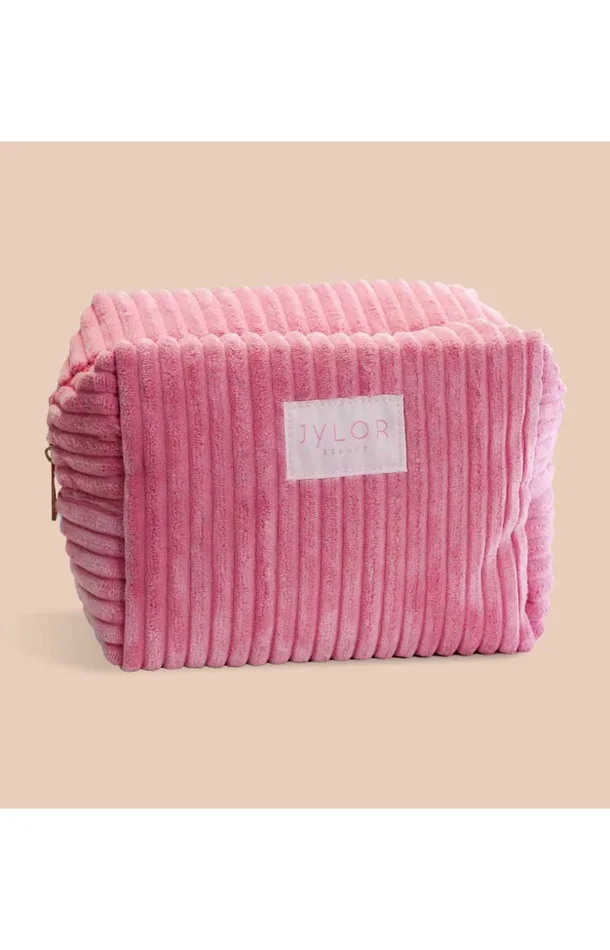 Trousse de toilette – Velours côtelé – Rose