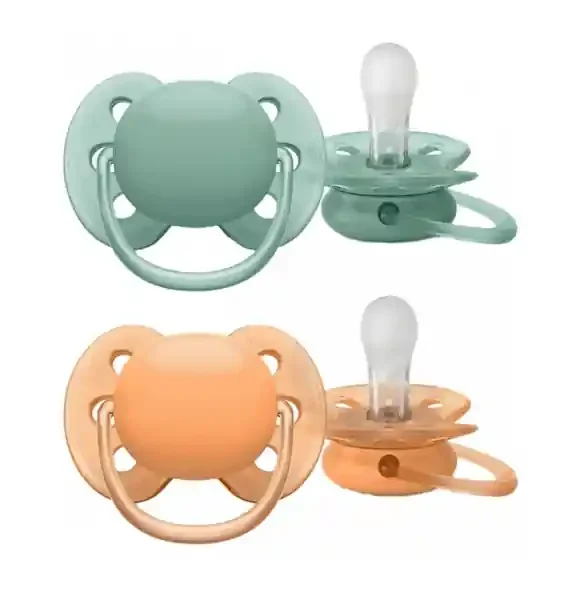 Ultra Soft 2 Sucettes Orthodontiques Silicone 0-6 Mois