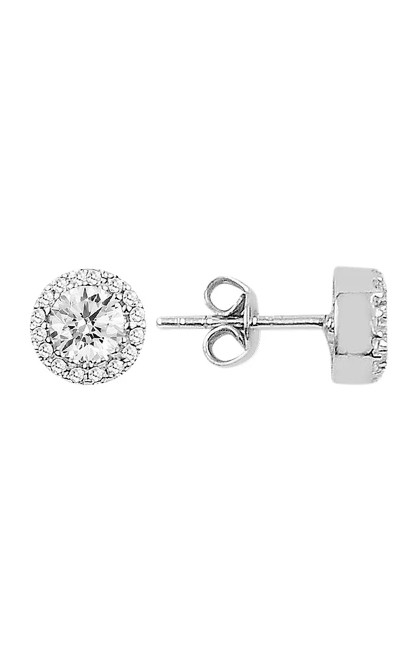 Une boucle d’oreille – Argent 925/000 & zircons