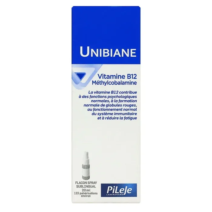 Unibiane vitamine B12 fonctionnement de l‘organisme 20ml