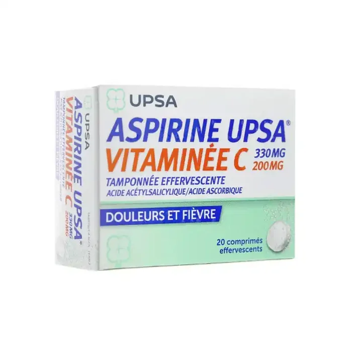 UPSA ASPIRINE 330 MG VITAMINE C 20 COMPRIMES EFFERVESCENTS